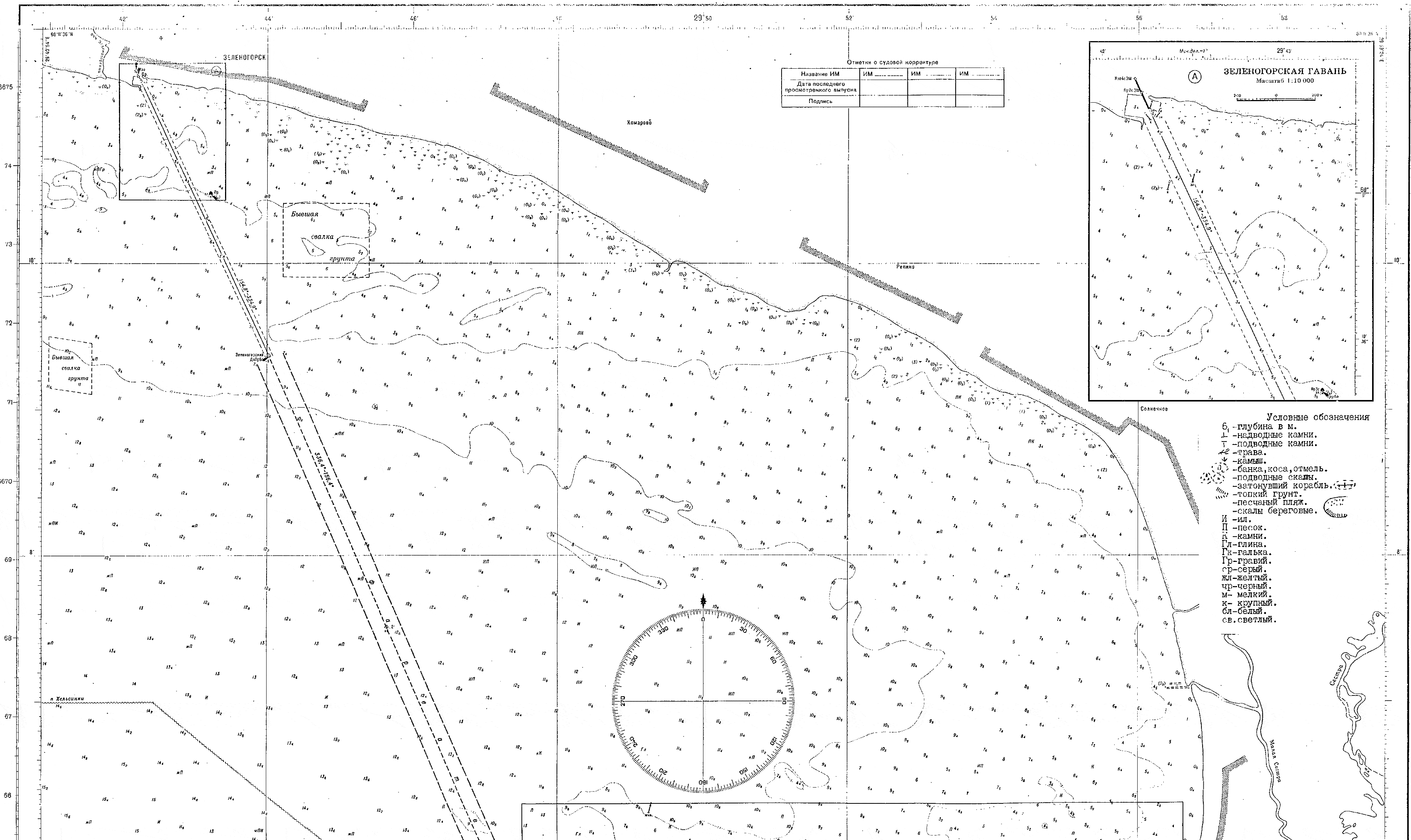 Карта глубин Финского залива. От мыса Лисий Нос до Зеленогорска